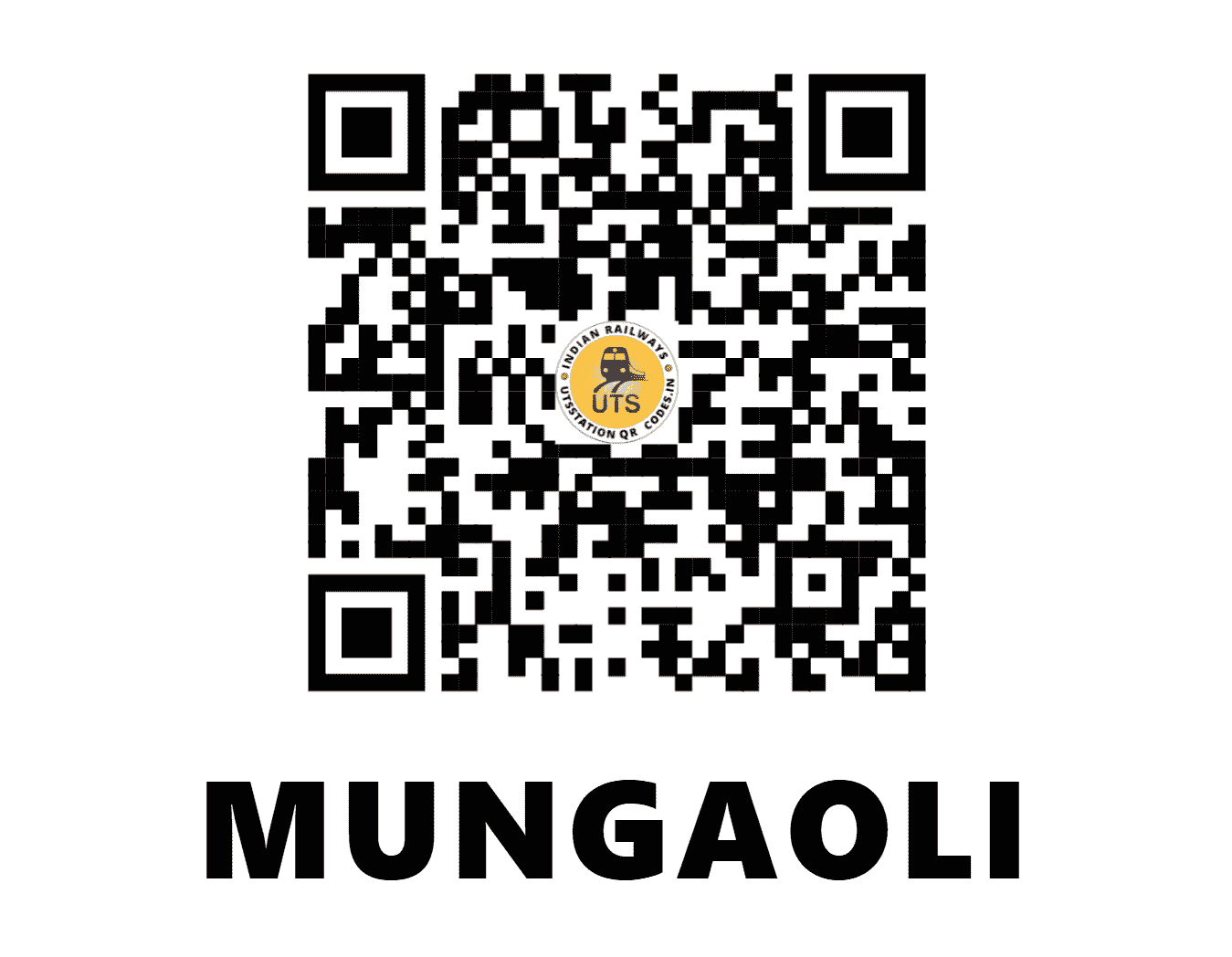 UTS QR Code for MUNGAOLI - MNV (WC - MADHYA PRADESH)
